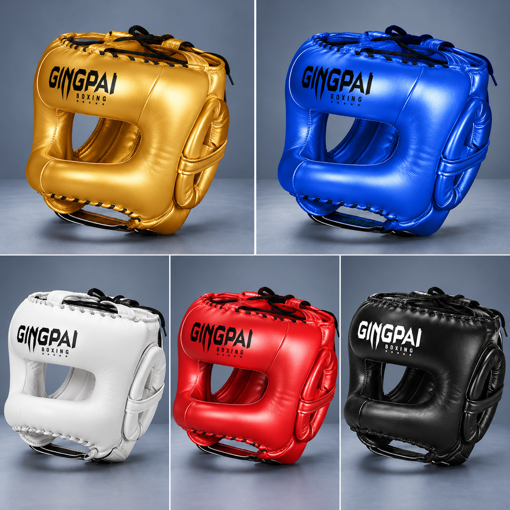 GINGPAI FULL-FACE BOXING HEAD GUARD