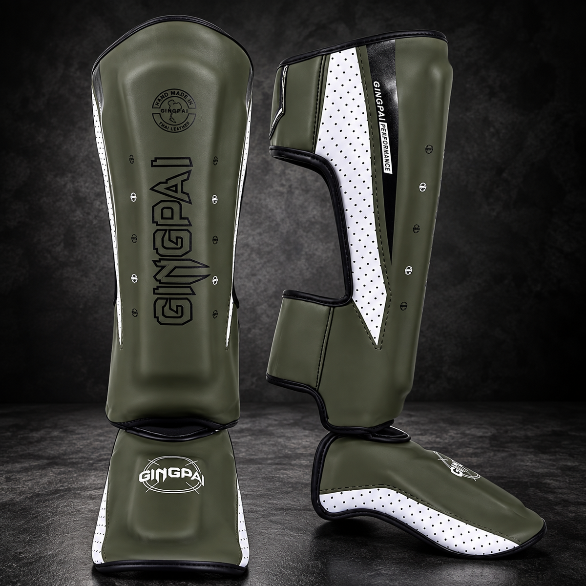 GINGPAI Shin Guards for MMA, Kickboxing, Muay Thai and Combat Sports