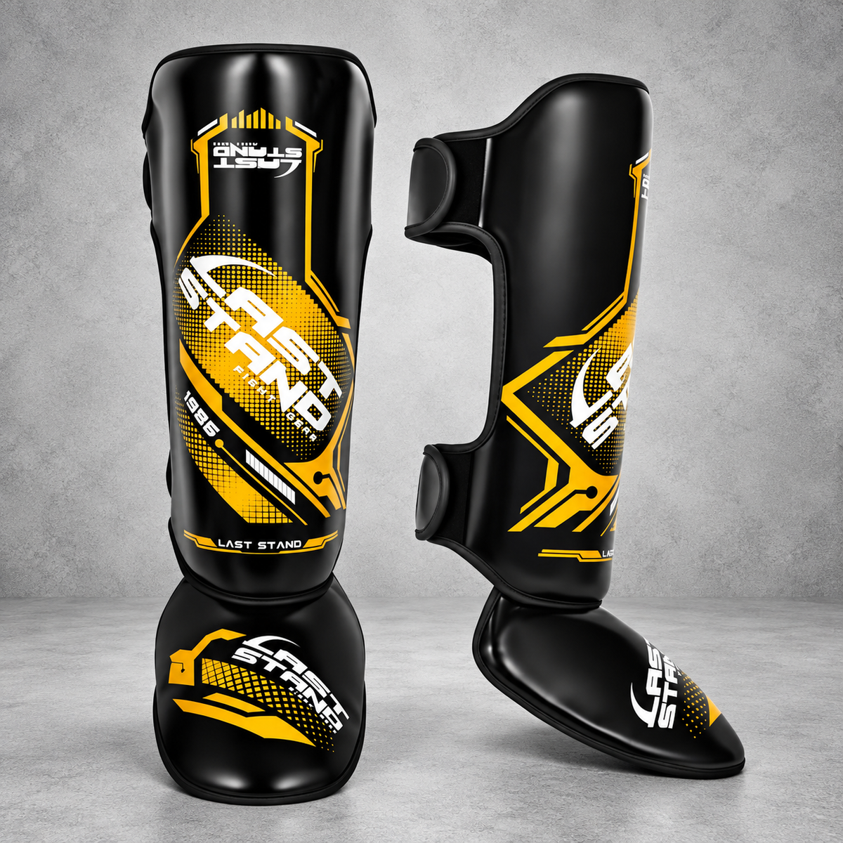 LAST STAND Shin Guard for Kickboxing, Muay Thai, MMA and Combat Sports