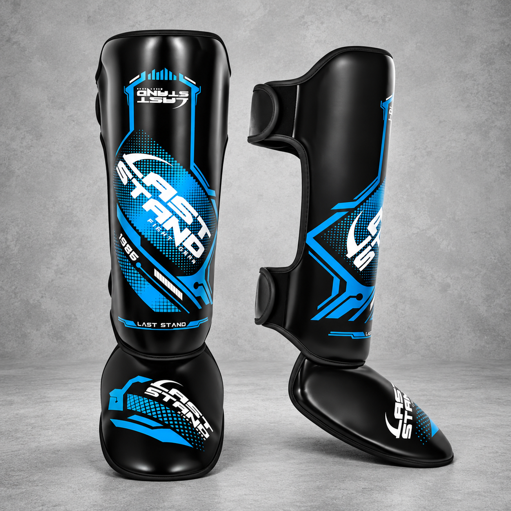 LAST STAND Shin Guard for Kickboxing, Muay Thai, MMA and Combat Sports