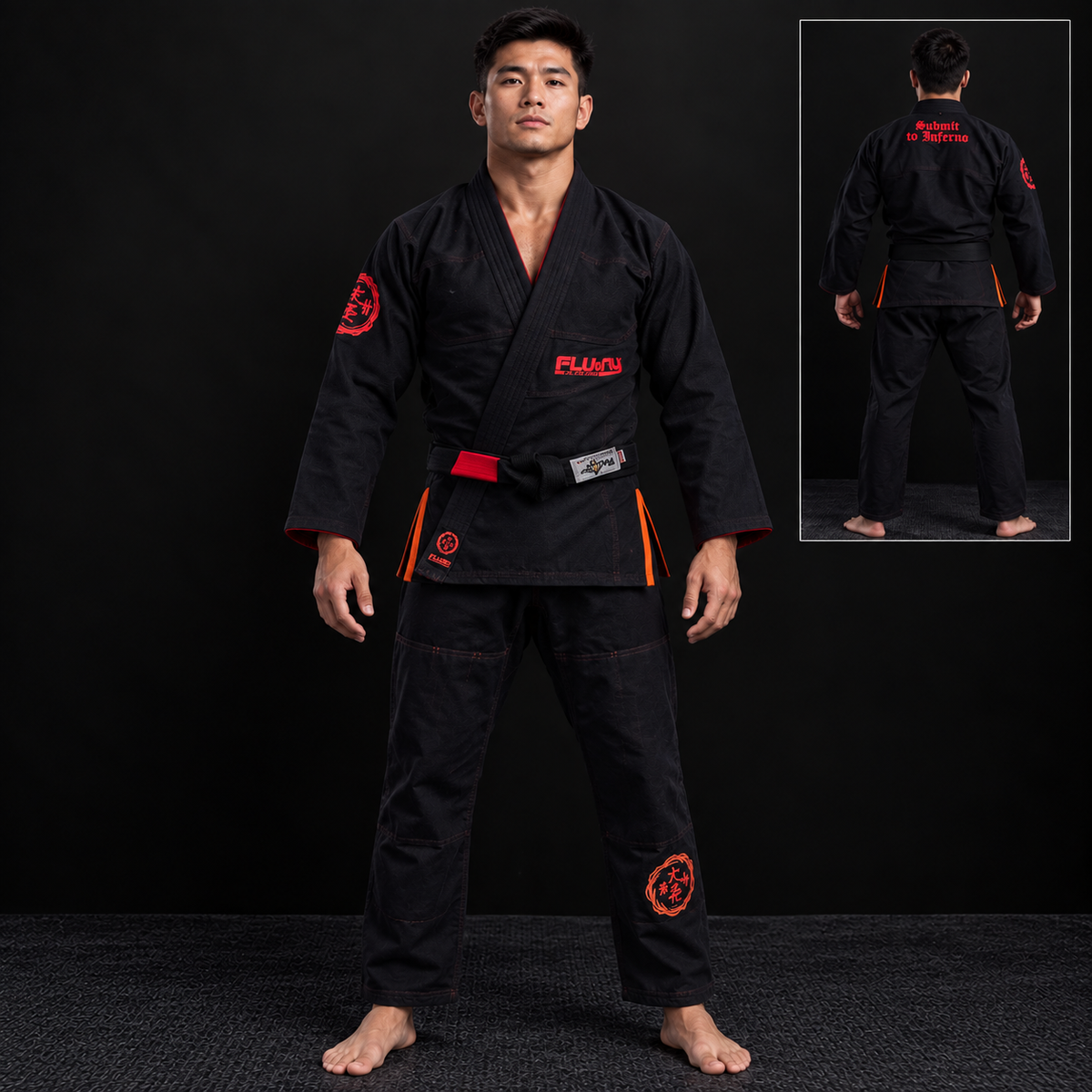 FLUORY [BJJF 17 ] BJJ GI, Professional Jiujitsu training suit.