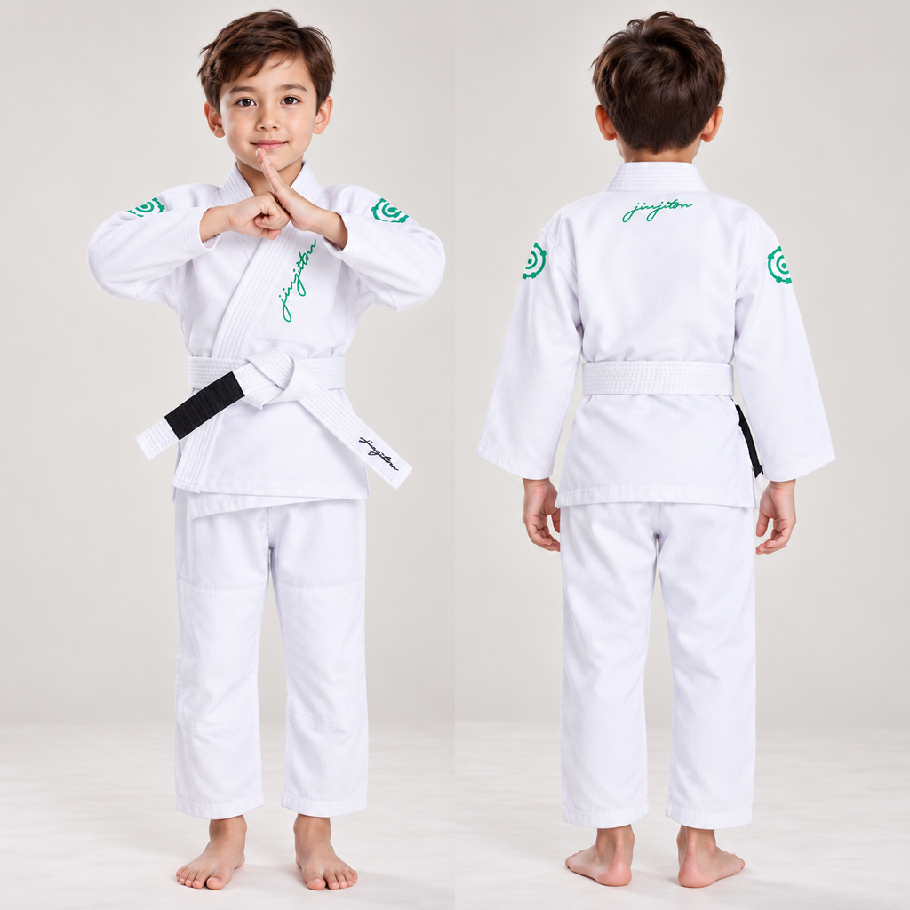 FLUORY Kids BJJ GI for Brazilian Jiu Jitsu [With Belt]