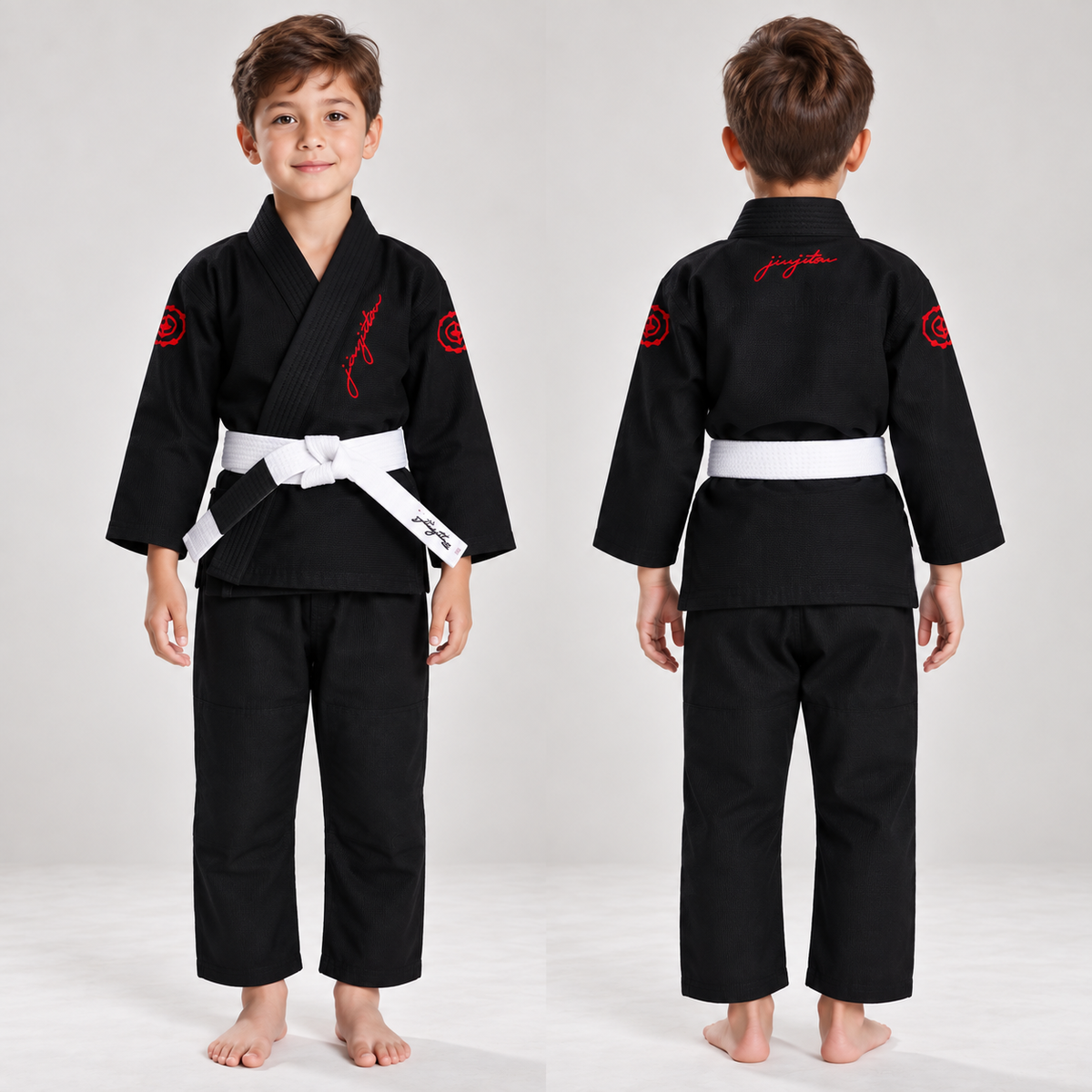FLUORY Kids BJJ GI for Brazilian Jiu Jitsu [With Belt]