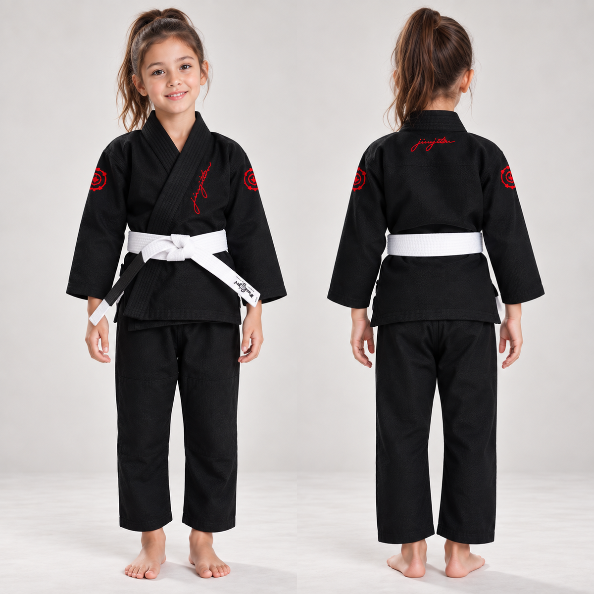 FLUORY Kids BJJ GI for Brazilian Jiu Jitsu [With Belt]