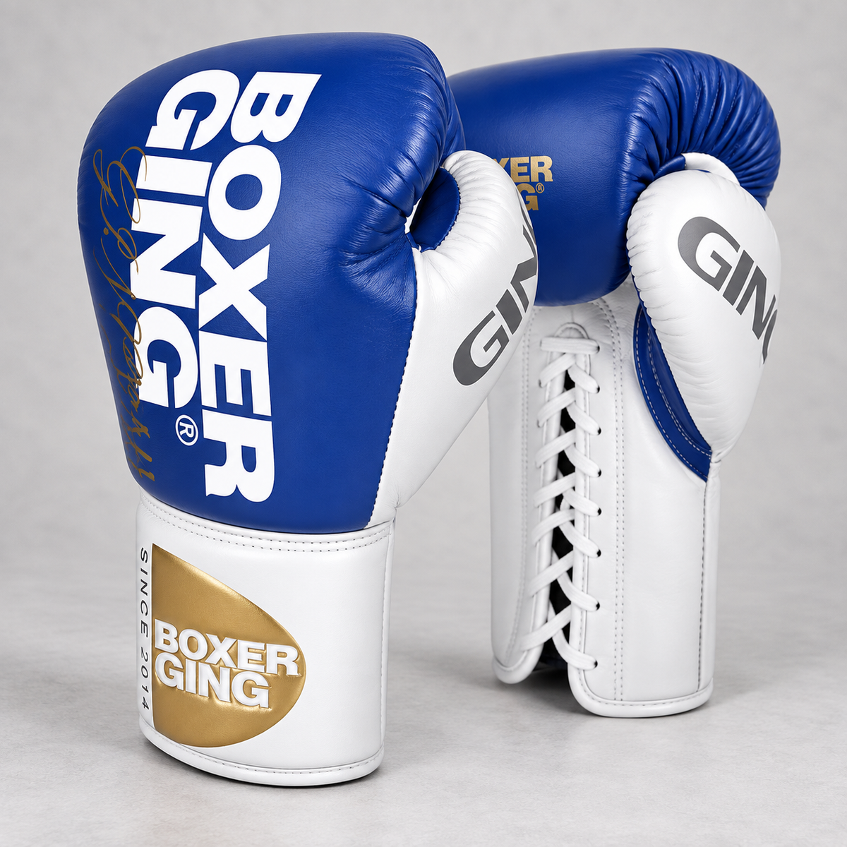 BOXERGING Lace-up Boxing Gloves for Kickboxing, Boxing, and Martial Arts