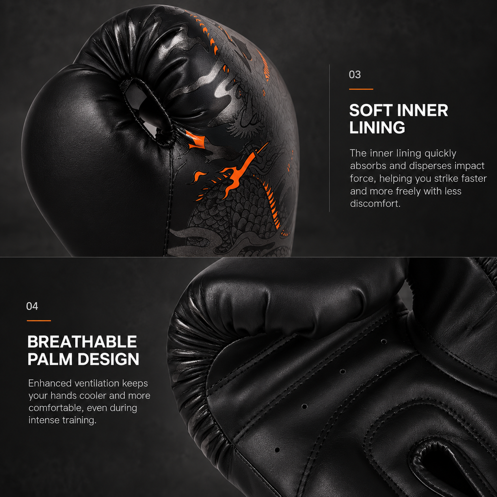 Gingpai Dragon's Breath Gloves for Boxing, Kickboxing and Muay Thai