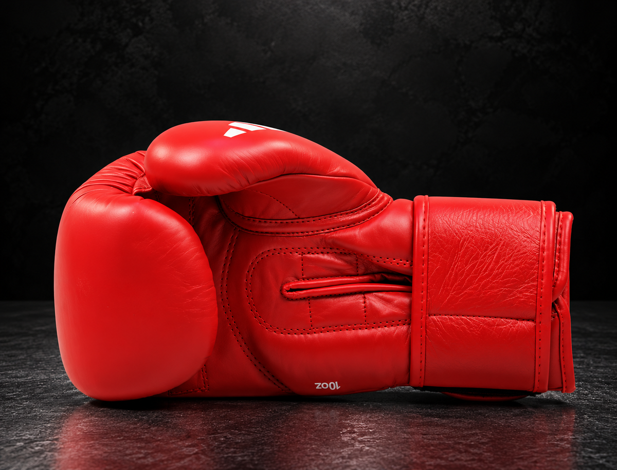 Adidas Velcro [ IBA APPROVED ] Professional Competition Boxing Glove - Model ADIIBAG1