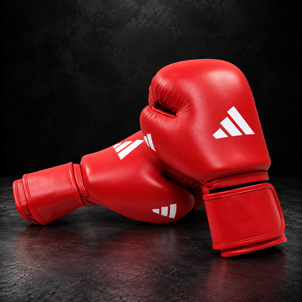 Adidas Velcro [ IBA APPROVED ] Professional Competition Boxing Glove - Model ADIIBAG1