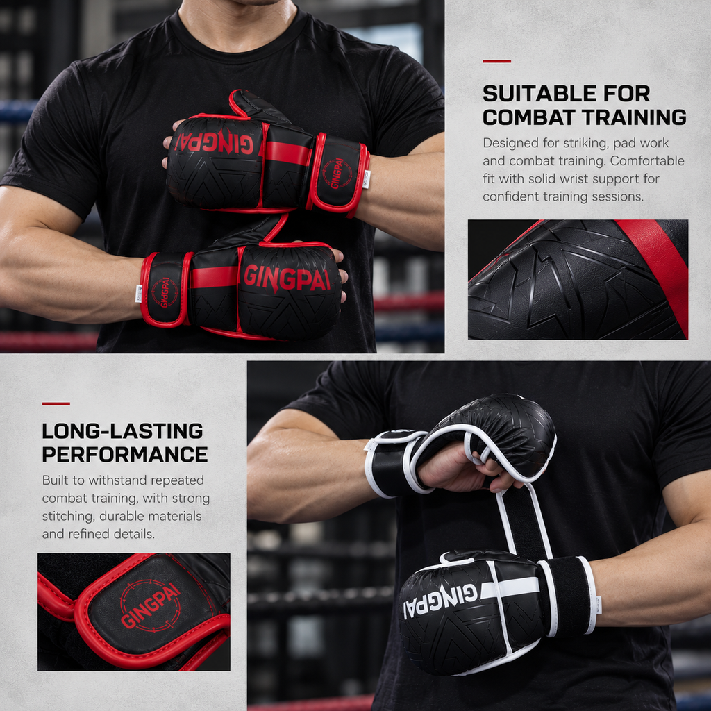 Gingpai Sparring Gloves for MMA, Mixed Martial Arts Training Gloves