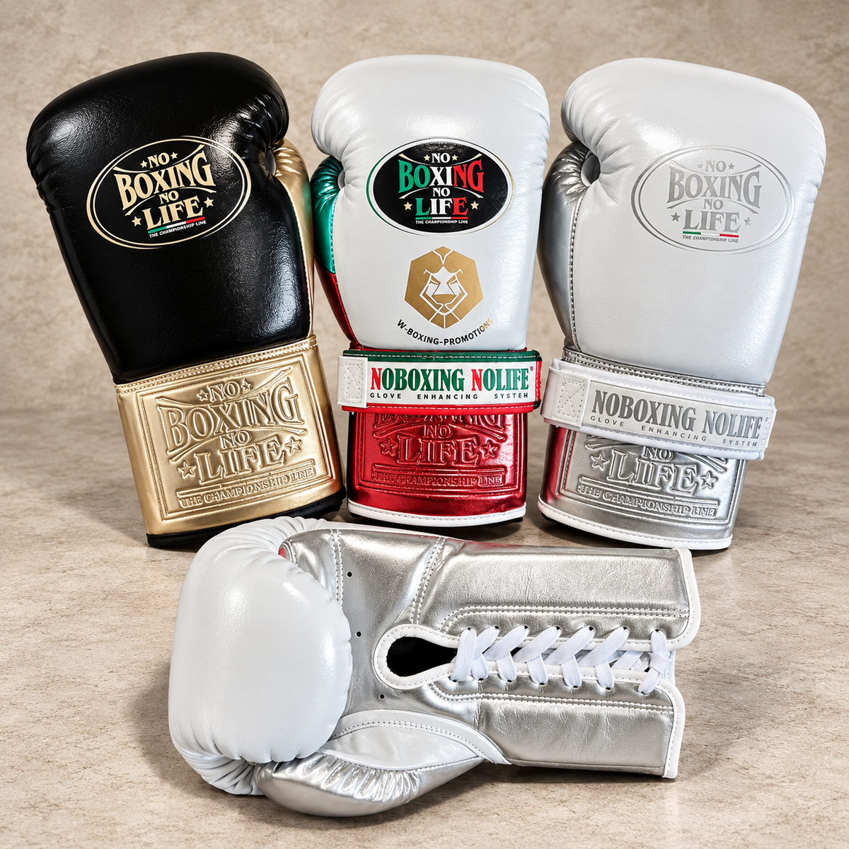 No Boxing No Life lace-up boxing gloves