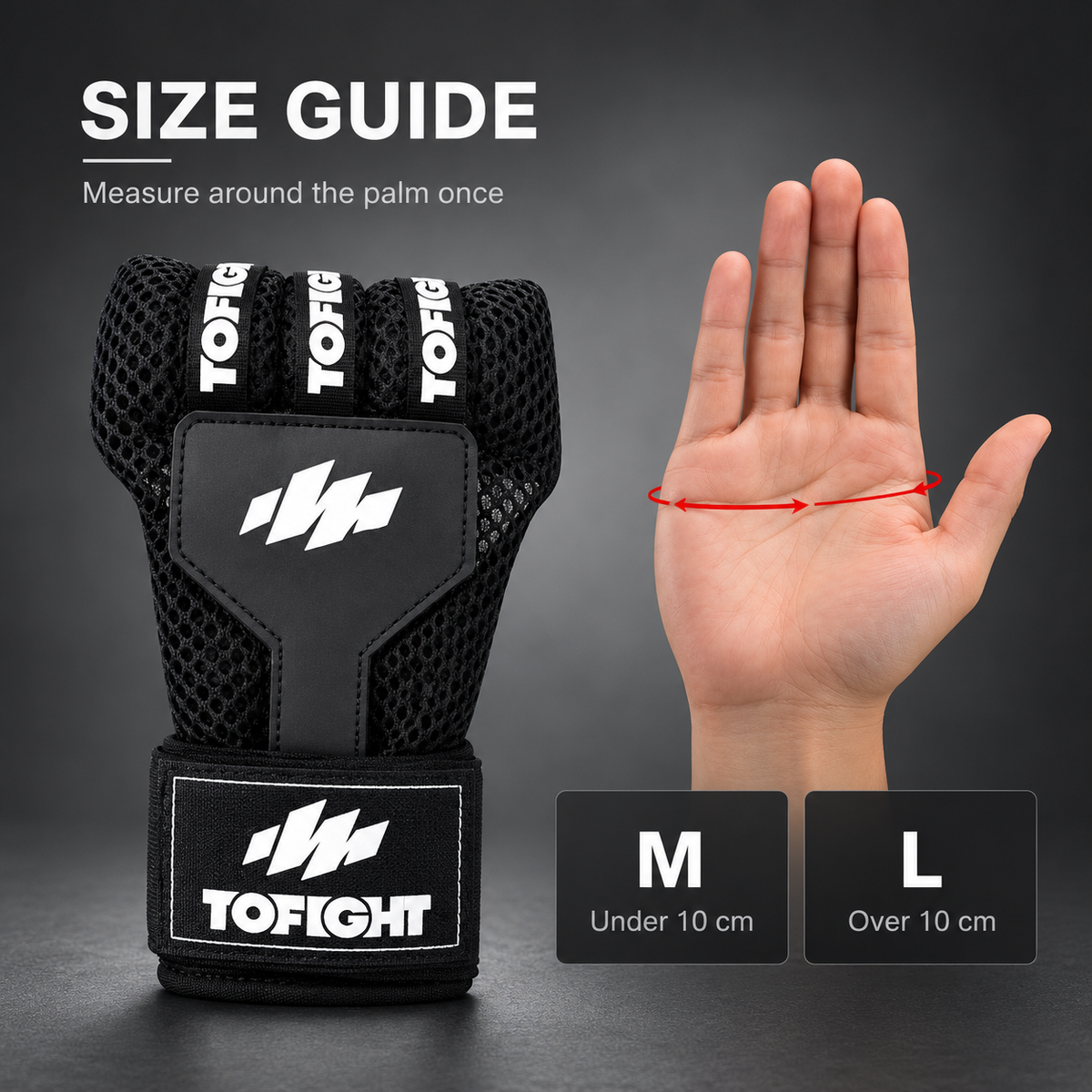 TOFIGHT TFHW1 Quick Hand Wraps, Ready To Use Bandages For Boxing, Kickboxing and MMA