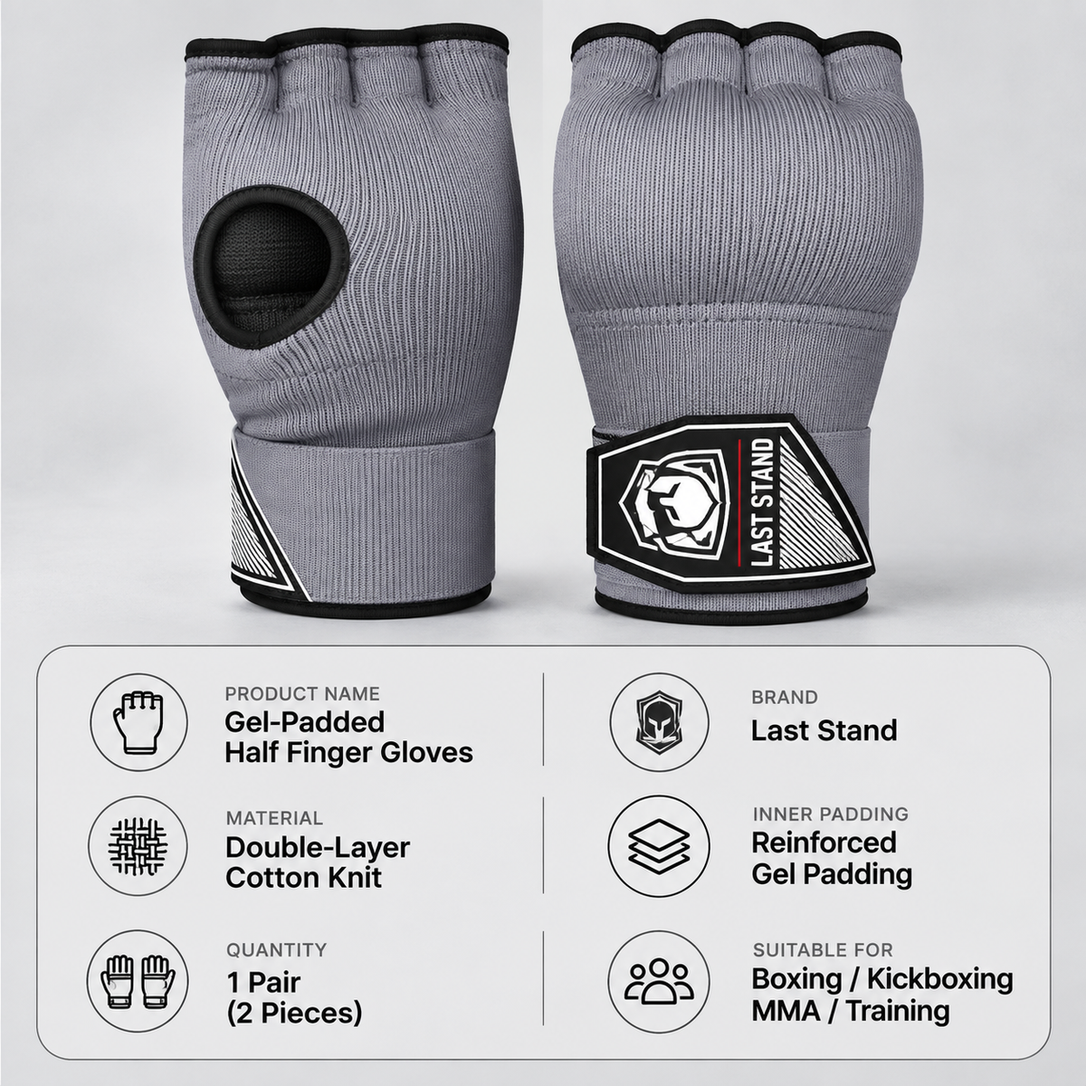 Last Stand Gel-Padded Ready-to-Wear Hand Wraps