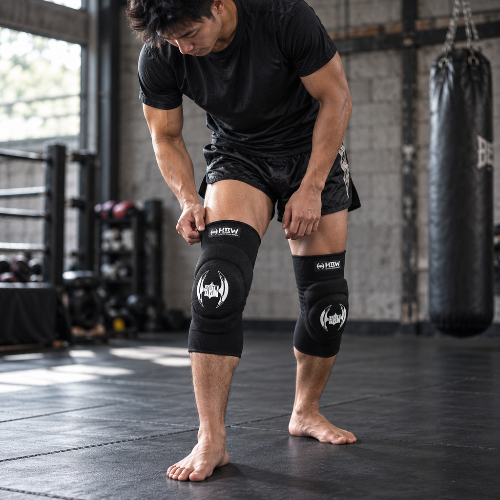 HBW Protective Knee Pads for Muay Thai, MMA, and Combat Sports