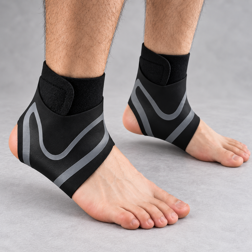 U-shaped compression ankle support