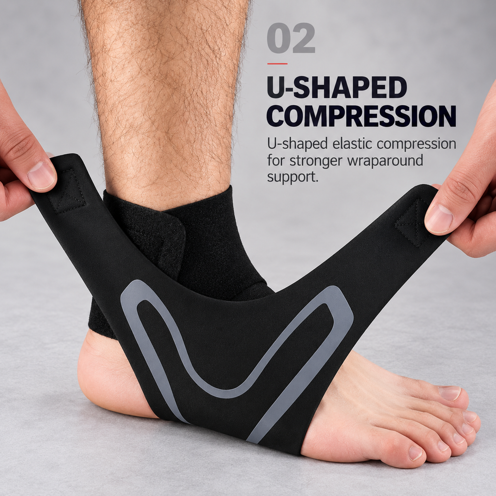U-Shaped Compression Ankle Support