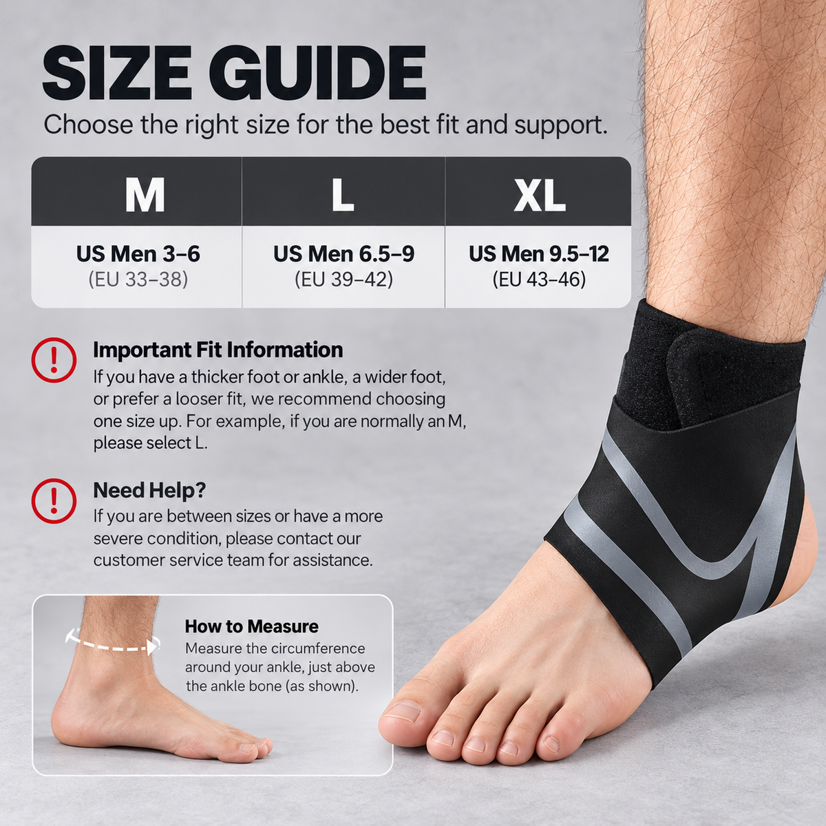 U-Shaped Compression Ankle Support