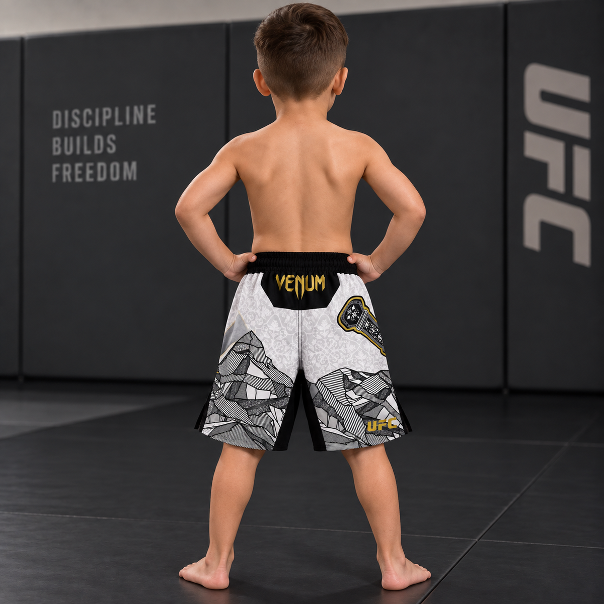 Kids ISLAM MAKHACHEV Shorts for Martial Arts - Children UFC shorts, Kickboxing and boxing