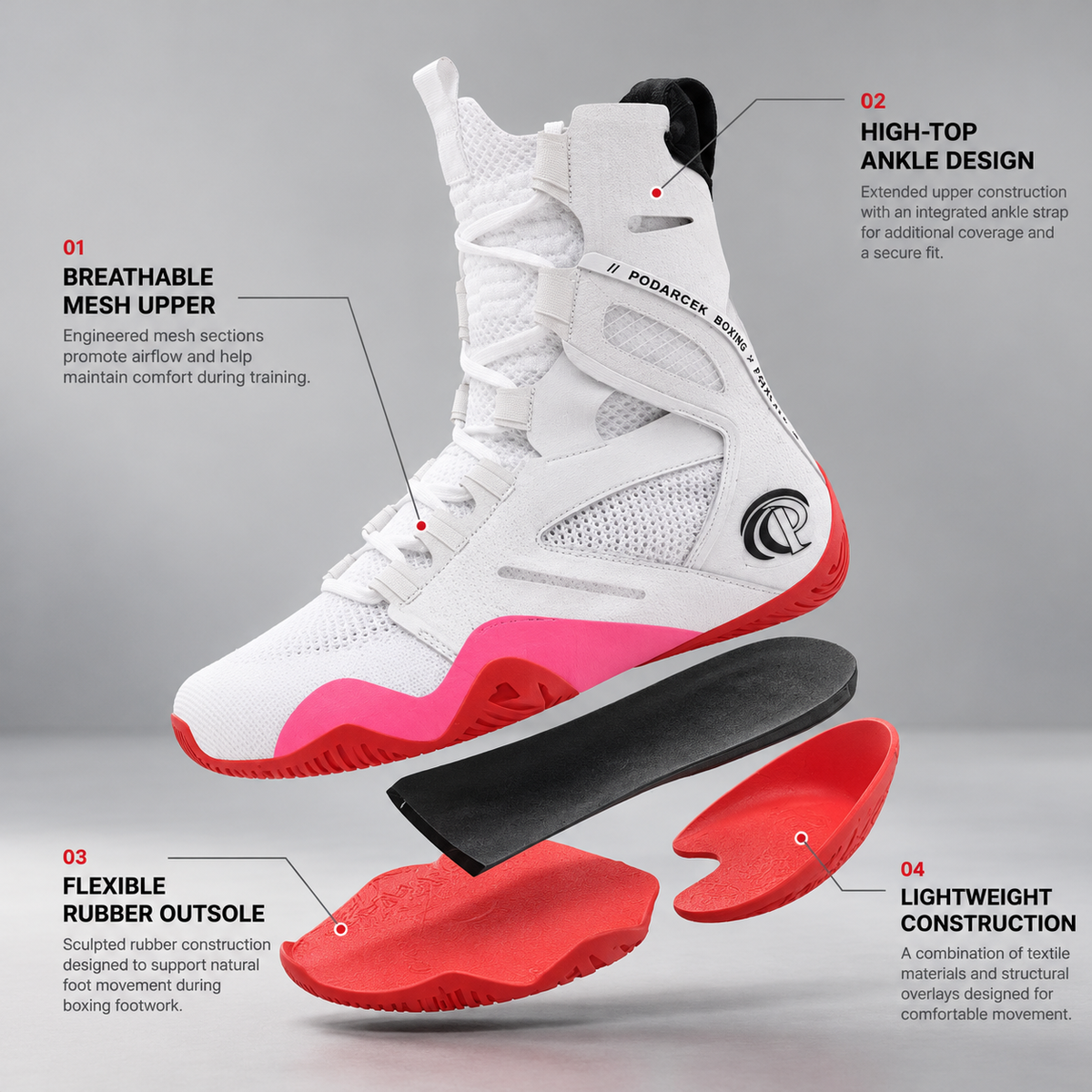 PODARECK Boxing and Wrestling Shoes